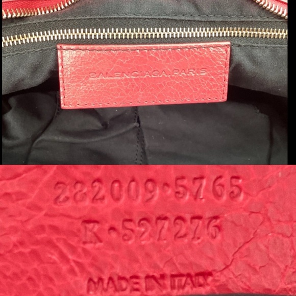 AUTH BALENCIAGA LE CITY MOTORCYCLE BAG RED TAHITIAN ROSE 🌹 AUTHENTICATED✅ - Picture 16 of 16